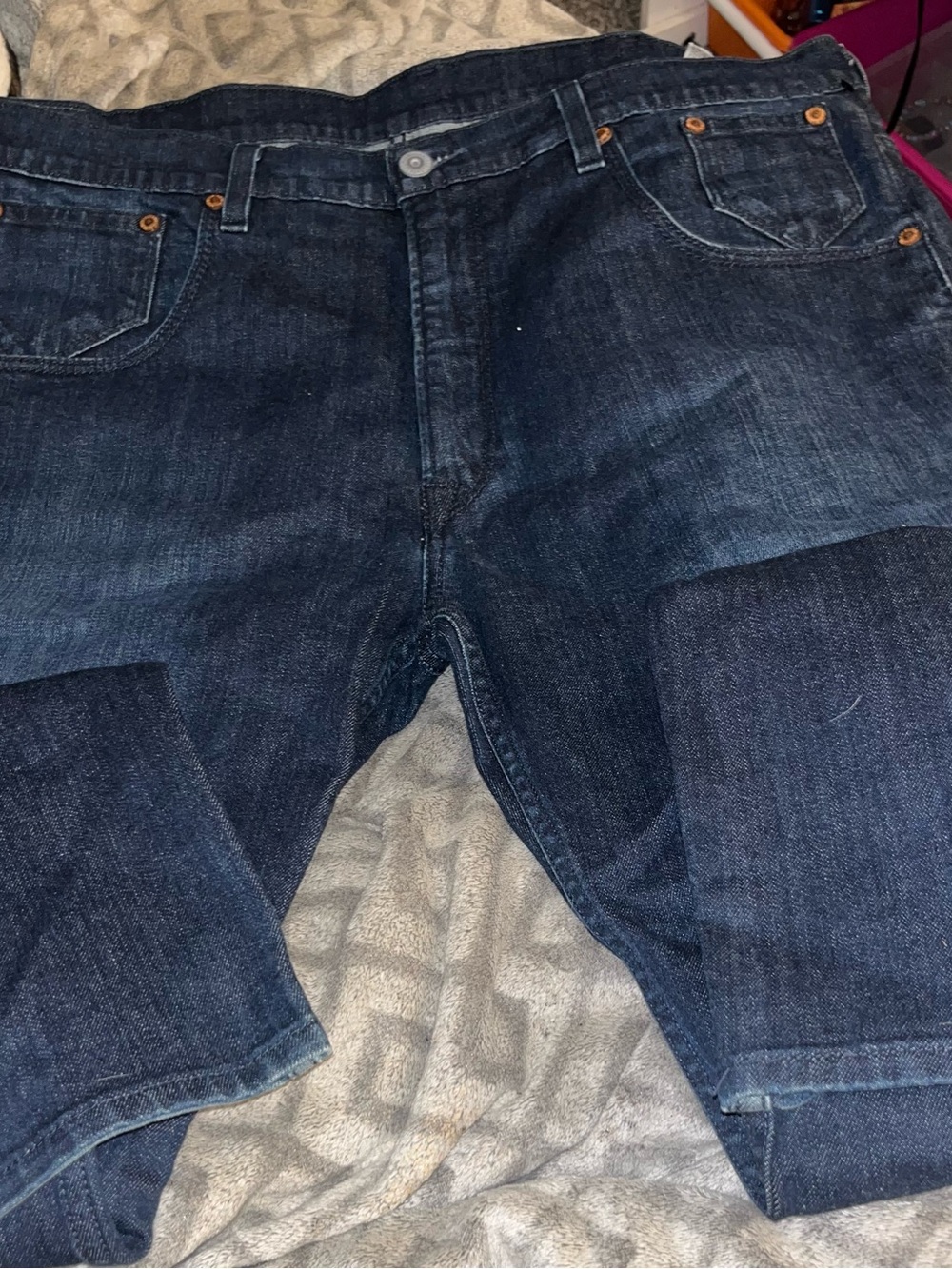 Men's Relaxed Fit Dark Indigo Jeans